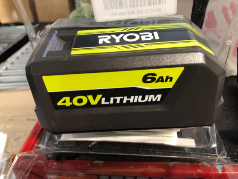 Photo 2 of Upgraded 6.0Ah OP4060A Replacement for Ryobi 40V Battery Lithium Compatible with Ryobi 40 Volt Battery OP4015 OP4040 OP4026A OP40201 OP4050A OP4015 OP40261 OP4030 OP40401 OP4060 Cordless Power Tools Green