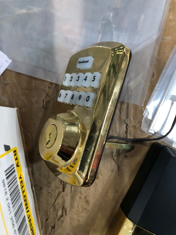 Photo 4 of ***see notes***Kwikset 9250TRS-L03S Kwikset 9250TRS-S Powerbolt 250 Transitional Single Cylinder 10-Button Keyless Entry Deadbolt with SmartKey Lifetime Polished Brass