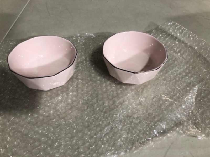 Photo 2 of **PARTS** *SEE NOTES* ELNMLHT Ceramic Bowl Set, Pink 4.5"x2.5"