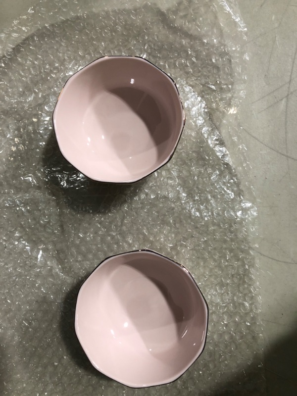 Photo 4 of **PARTS** *SEE NOTES* ELNMLHT Ceramic Bowl Set, Pink 4.5"x2.5"