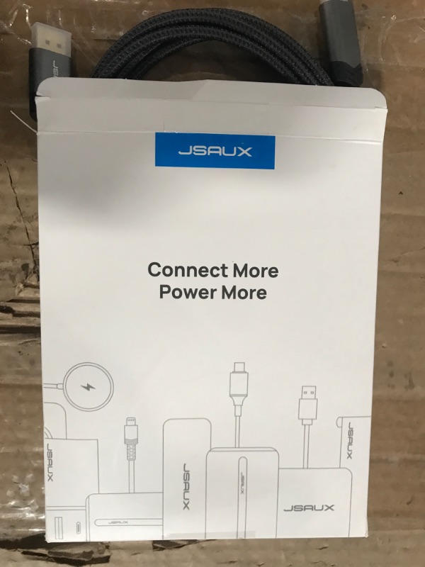 Photo 1 of 4K DisplayPort to HDMI Cable 10FT, JSAUX DP to HDMI Male Video UHD 2K@120Hz,4K@30 Nylon Braided DP to HDTV Uni-Directional Cord for Dell, Monitor, Projector, Desktop, AMD, NVIDIA, Lenovo, HP,ThinkPad 10FT Grey 1