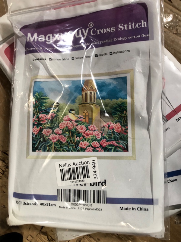 Photo 2 of Maydear Cross Stitch Kits Stamped Full Range of Embroidery Starter Kits for Beginners DIY 11CT 3 Strands - Warm Harbor 16.54×18.50(inch)