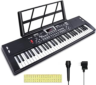 Photo 1 of 61 keys keyboard piano, Electronic Digital Piano with Built-In Speaker Microphone, Portable Keyboard Gift Teaching for Beginners, 
