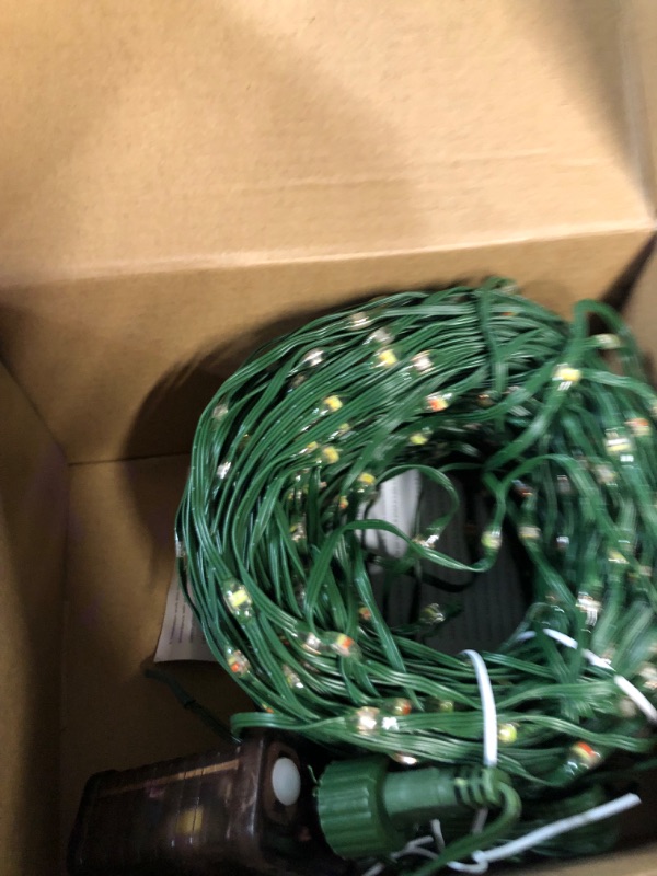 Photo 2 of **NON REFUNDABLE
Christmas Lights 800LED 262FT Plug in, IP67 Waterproof Green Wire Outdoor Christmas Lights with Remote, 8 Modes and Timers Christmas Tree Lights for House Indoor Xmas Decorations
2 BOXES
