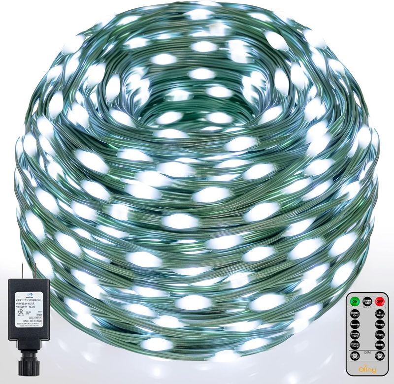 Photo 1 of **NON REFUNDABLE
Christmas Lights 800LED 262FT Plug in, IP67 Waterproof Green Wire Outdoor Christmas Lights with Remote, 8 Modes and Timers Christmas Tree Lights for House Indoor Xmas Decorations
2 BOXES
