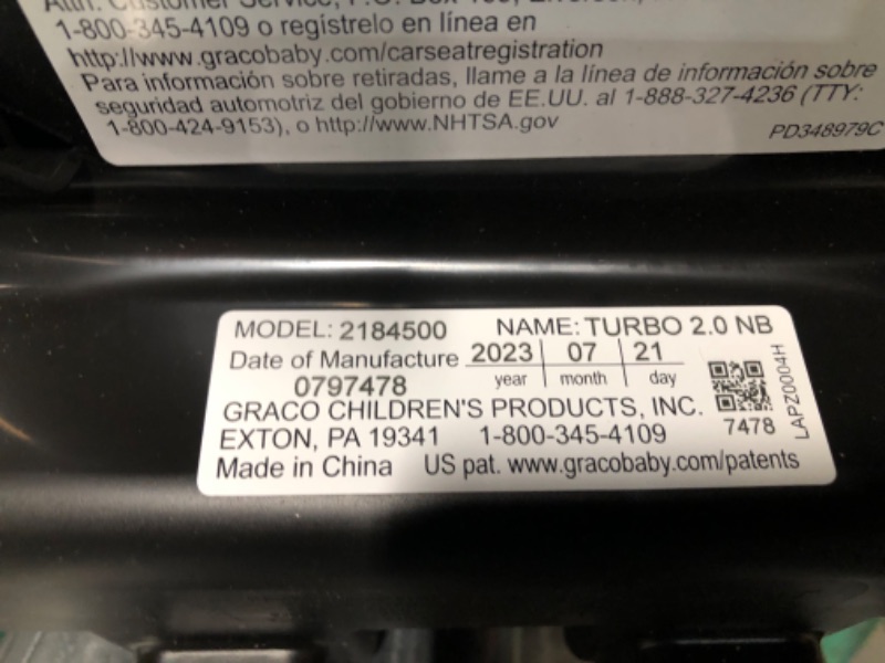 Photo 2 of **MANUFACTURED: 07-21-23** Graco TurboBooster 2.0 Backless Booster Car Seat, Denton