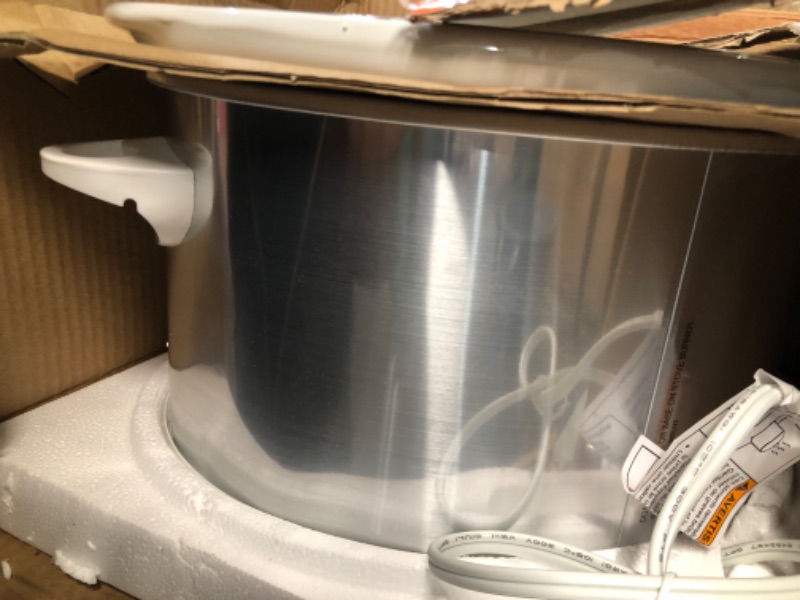 Photo 2 of **NEW, UNABLE TO TEST**
  Hamilton Beach 4-Quart Slow Cooker with Dishwasher-Safe Stoneware Crock & Lid, Stainless Steel (33140V0)