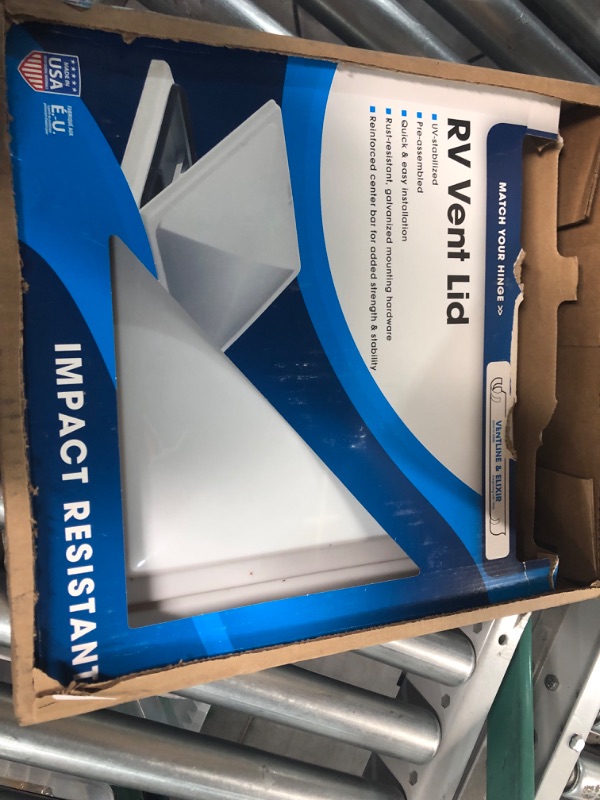 Photo 2 of Camco 40155/40158 White Polypropylene Vent Lid - Ventline (pre 2008) & Elixir (since 1994) Ventline (Pre '08 Models)/Elixir ('94 & Up Models) White