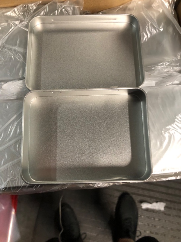 Photo 2 of **SEE NOTES**
CHSZCHOMER Versatile Rectangular Metal Tins with : Ideal for Candies, Jewelry, Crafts & More - Exclusively Ideal for Organizing, Storing and Crafts. Grey