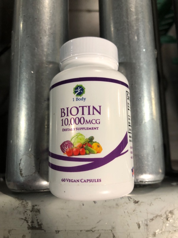 Photo 3 of 1 Body Vegan Biotin Supplement – Biotin 10000mcg – Hair Vitamins, Skin, and Nails Care for Women and Men – Hair Pills Formula Supports Hair Growth, Stronger Nails, and Healthier Skin – 60 Day Supply