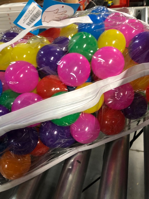 Photo 3 of  PlayMaty Colorful Ball Pit Balls - Phthalate Free BPA Free Plastic Ocean Balls for Kids Swim Pit Fun Toys 140 Pieces 