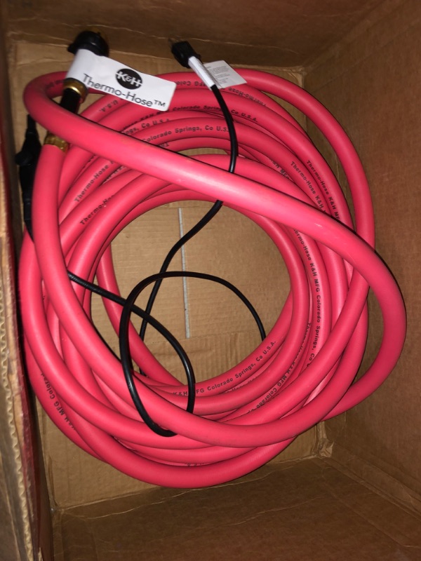 Photo 5 of K&H Pet Products 100213168 Thermo Ice Free Heated Water Hose Rubber Red, 20 Feet 100 Watts 20 Feet 100 Watts Retail Box