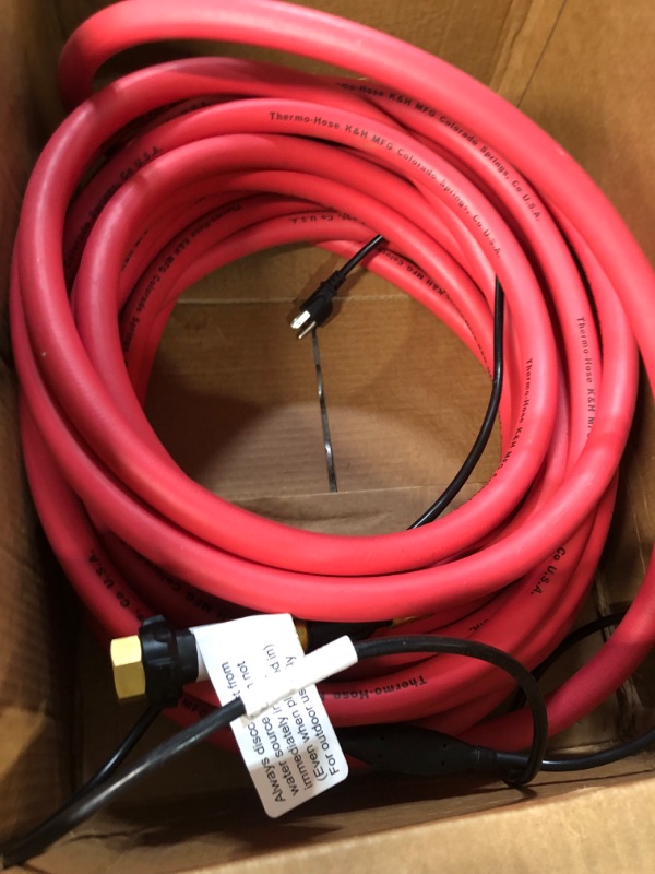 Photo 2 of K&H Pet Products 100213168 Thermo Ice Free Heated Water Hose Rubber Red, 20 Feet 100 Watts 20 Feet 100 Watts Retail Box