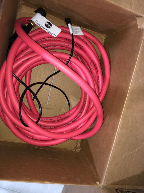 Photo 4 of K&H Pet Products 100213168 Thermo Ice Free Heated Water Hose Rubber Red, 20 Feet 100 Watts 20 Feet 100 Watts Retail Box