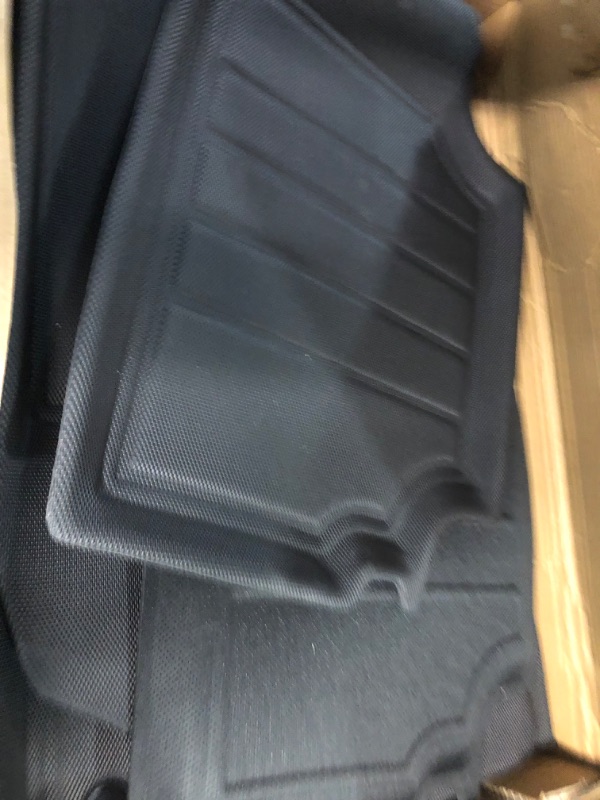 Photo 3 of *STOCK IMG AS REF* 3D MAXpider Custom Fit ELITECT Floor Mat (Black) Compatible with KIA EV6 2022-2023 - Full Set