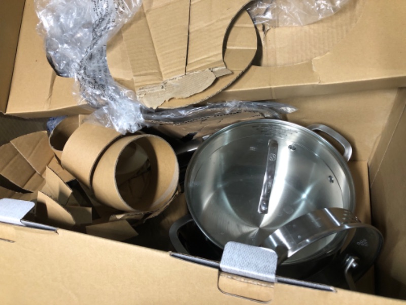 Photo 3 of (USED) [READ NOTES] MISSING 1 PIECE
Calphalon 10-Piece Pots and Pans Set Stainless Steel Kitchen Cookware with Stay-Cool Handles and Pour Spouts, Dishwasher Safe, Silver