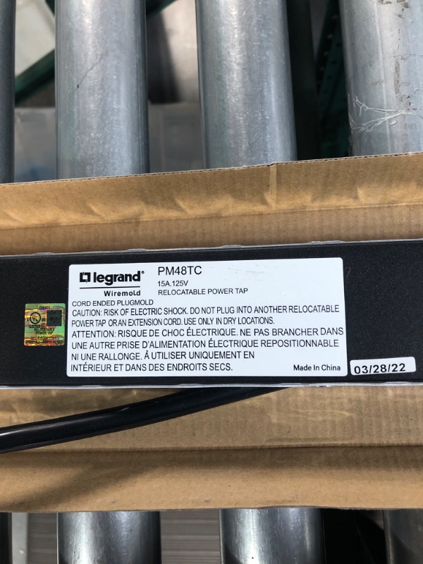 Photo 4 of [READ NOTES]
Wiremold Plugmold PM48TC 10-Outlets Power Striip - 10 x AC Power - 6 ft Cord - 15 A Current - 125 V AC Voltage - Wall Mountable