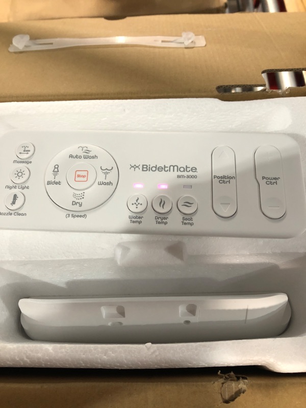 Photo 5 of ***SEE NOTE*** BidetMate 3000 Series Electric Bidet Heated Smart Toilet Seat with Unlimited Heated Water, Remote, 