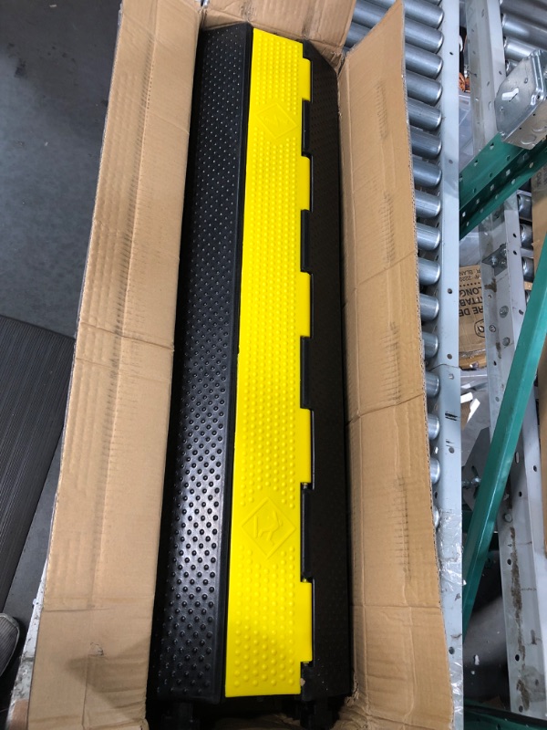 Photo 2 of PHOTO REFERENCE ONLY** YONSHENG Rubber Cable Ramp Cord Cover Cable Protector Ramps Wire Hose Protective 2 Channel 22000Lbs Load 