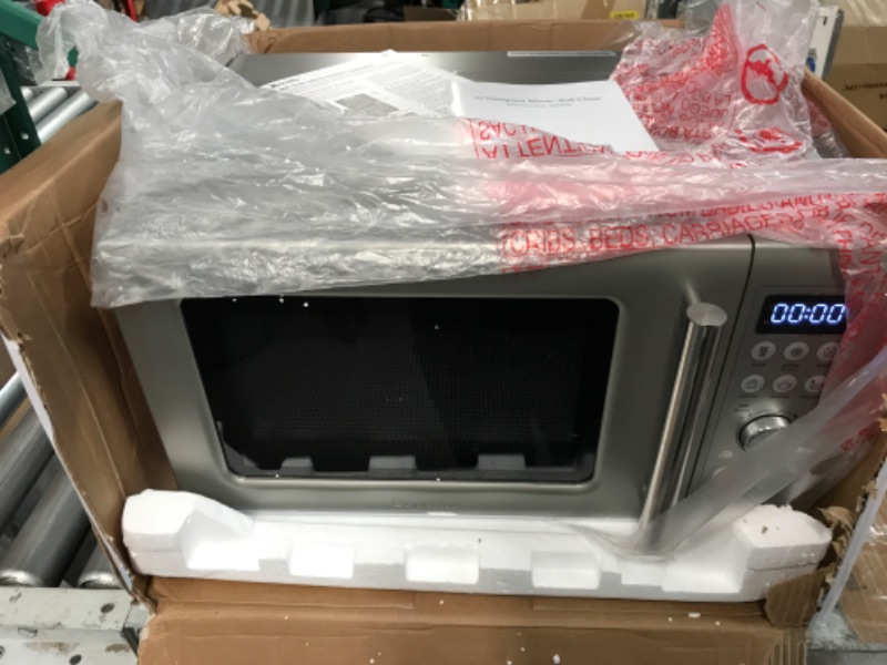 Photo 6 of **PARTS ONLY/NON-REFUNDABLE***
Breville Compact Wave Soft-Close Microwave Oven, Silver, BMO650SIL