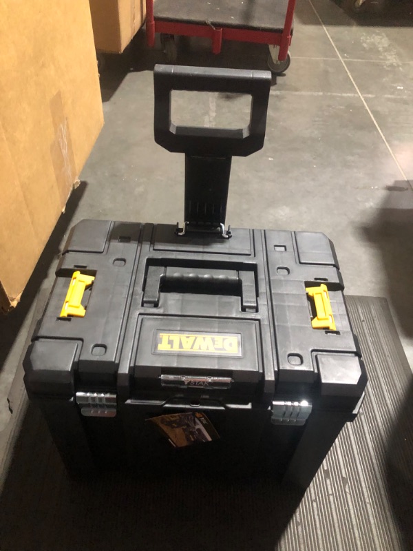 Photo 2 of **PARTS ONLY** **DAMAGE** **SEE NOTES** DEWALT Tool Box with Wheels