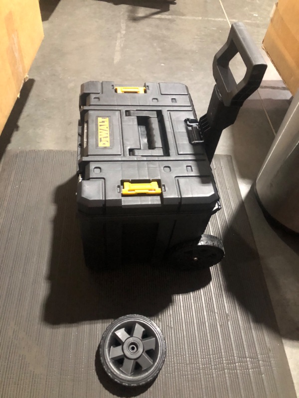 Photo 3 of **PARTS ONLY** **DAMAGE** **SEE NOTES** DEWALT Tool Box with Wheels