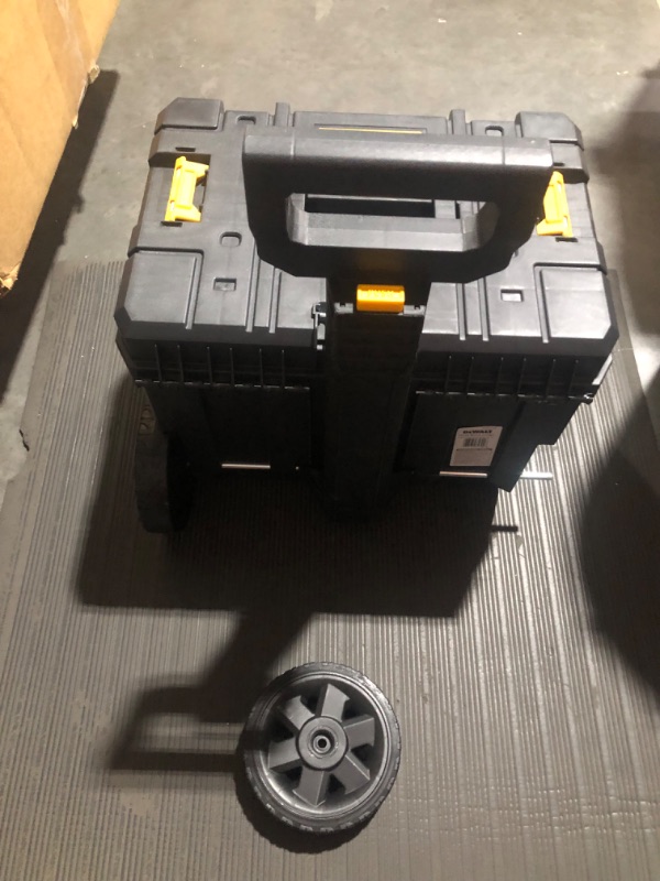 Photo 1 of **PARTS ONLY** **DAMAGE** **SEE NOTES** DEWALT Tool Box with Wheels