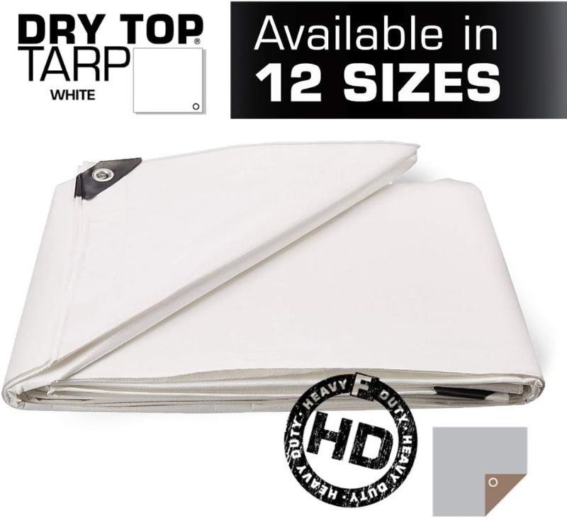 Photo 1 of  Multi-Purpose White Heavy Duty DRY TOP Poly Tarp