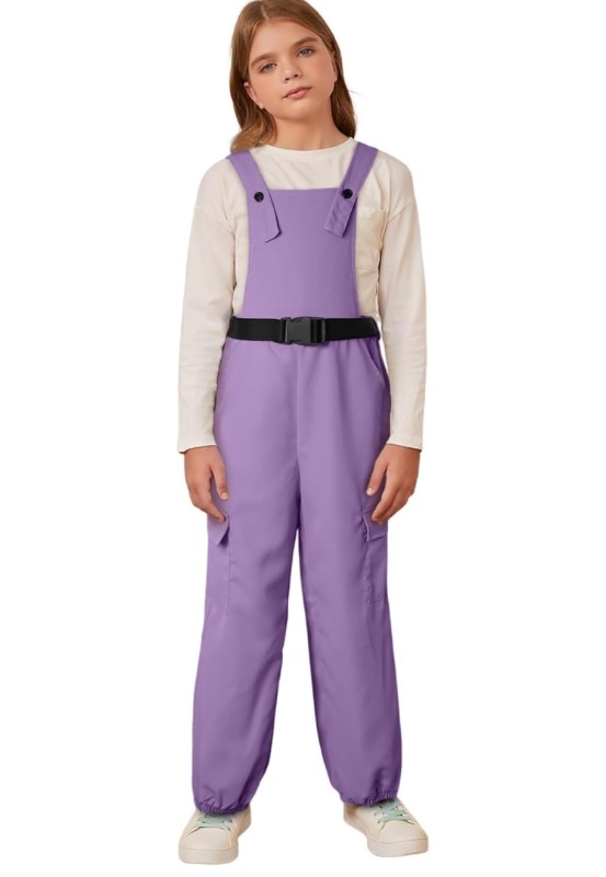 Photo 1 of TWEEN GIRL OVERALLS Purple SIZE 10Y-11Y