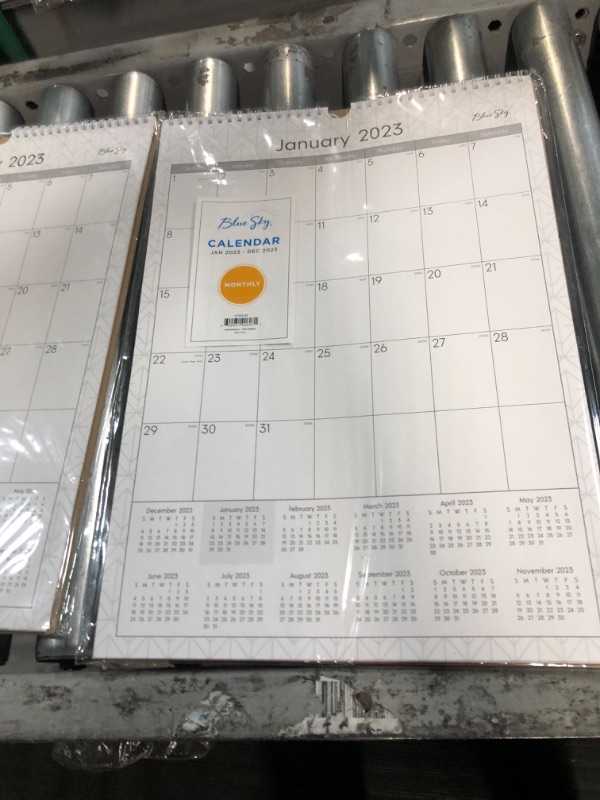 Photo 1 of Blue Sky 2023 Monthly Wall Calendar, 12" x 17", Wirebound, Wide Blocks, Enterprise (117373-22) New Edition 2 pack 