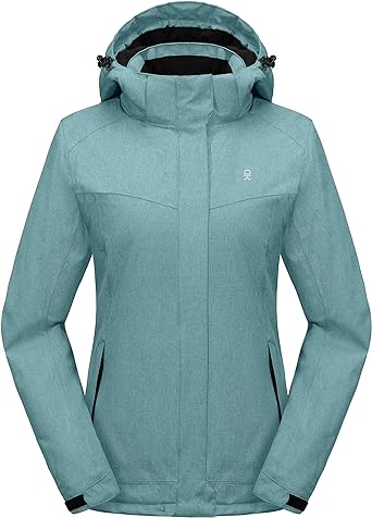 Photo 1 of Little Donkey Andy Women's Waterproof Hiking Jacket Light Blue Medium