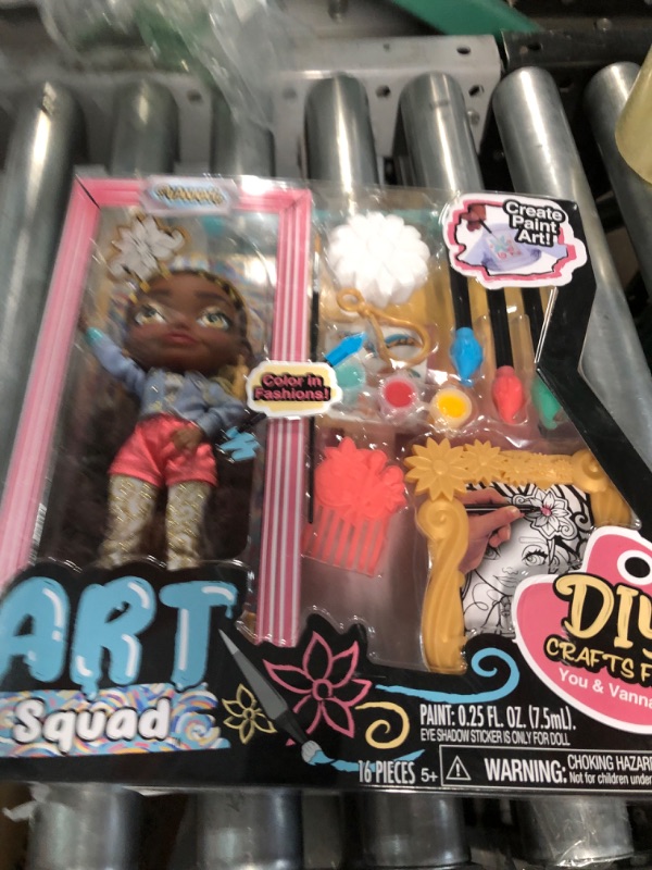 Photo 2 of ART SQUAD Vannah 10-inch Doll & Accessories with DIY Craft Painting Project, Kids Toys for Ages 3 Up, Gifts and Presents by Just Play Vana