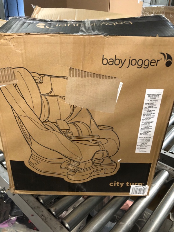 Photo 3 of Baby Jogger City Turn Rotating Convertible Car Seat | Unique Turning Car Seat Rotates for Easy in and Out, Phantom Grey