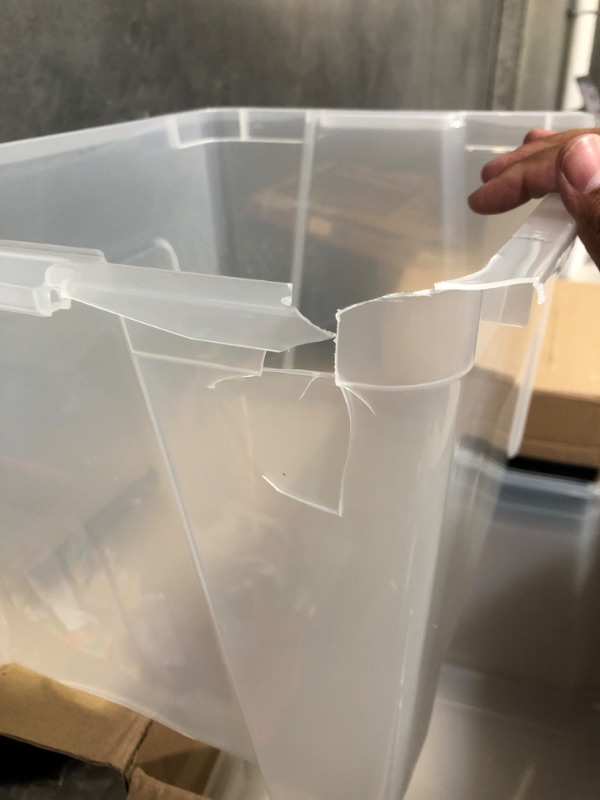 Photo 8 of Zerdyne 35 L Clear Large Storage Box, Plastic Storage Bins, Set of 4