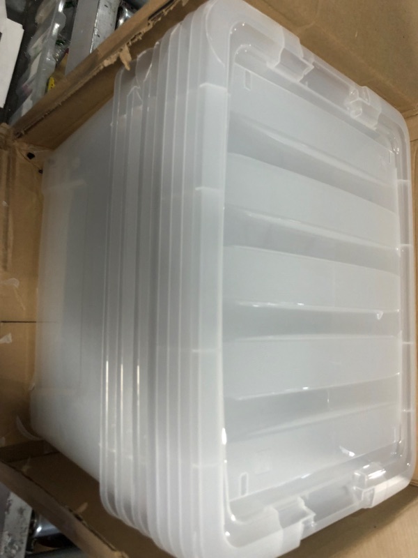 Photo 3 of Zerdyne 35 L Clear Large Storage Box, Plastic Storage Bins, Set of 4