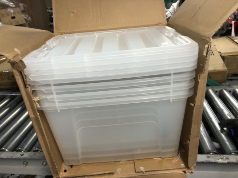 Photo 2 of Zerdyne 35 L Clear Large Storage Box, Plastic Storage Bins, Set of 4