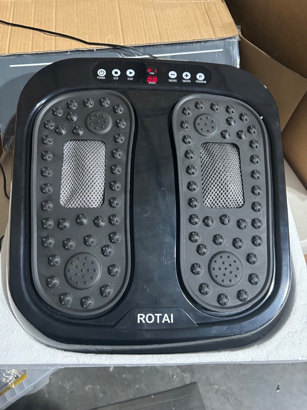Photo 5 of **READ NOTES BELOW**ROTAI Electric Foot Massager Vibrating and Kneading Authentic Massage with Remote Control Black Pure-black