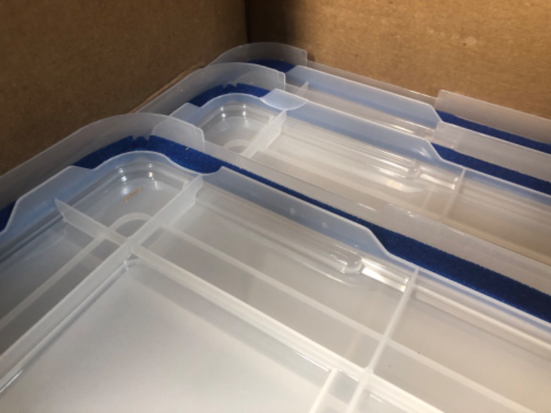 Photo 5 of  minor damage IRIS USA 60 Quart WEATHERPRO Plastic Storage Box 3pk