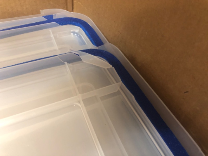 Photo 3 of  minor damage IRIS USA 60 Quart WEATHERPRO Plastic Storage Box 3pk