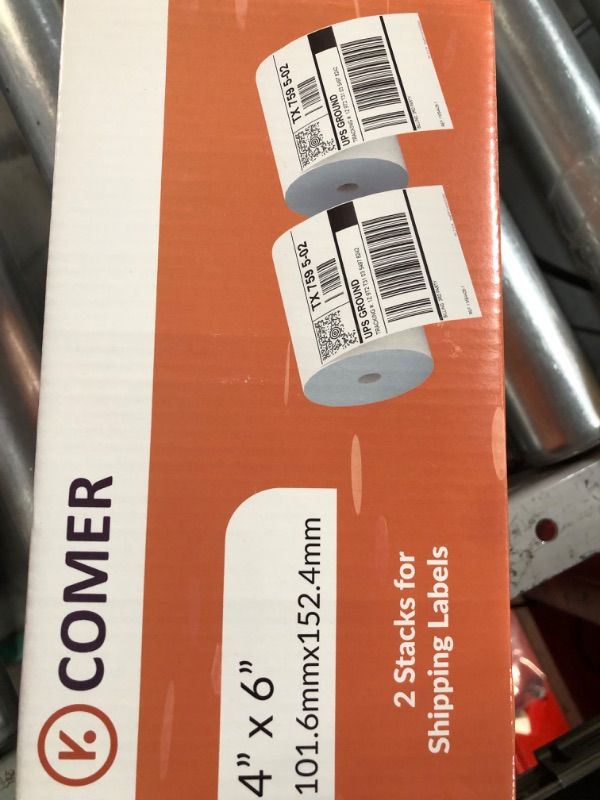 Photo 3 of K Comer 4x6 Thermal Shipping Labels (2 Stacks, 1000 Printer Labels) Packages Compatible with K Comer MUNBYN, Rollo