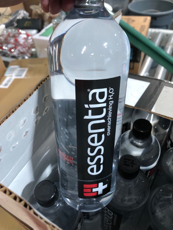 Photo 4 of Essentia Bottled Water, 1 Liter, 12-Pack, Ionized Alkaline Water:99.9% Pure, Infused With Electrolytes, 9.5 pH Or Higher With A Clean, (Pack of 12)