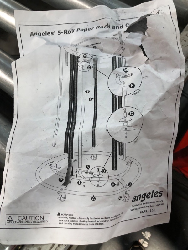 Photo 7 of Angeles 5-Roll Paper Rack, Craft Paper Roll Holder, Butcher Paper Dispenser for Classroom