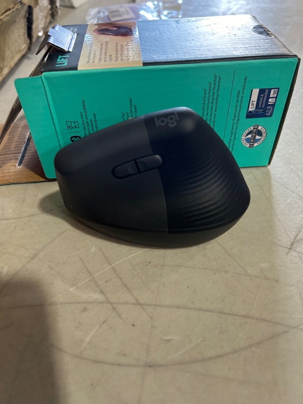 Photo 3 of Logitech Lift Vertical Ergonomic Mouse, Wireless, Bluetooth or Logi Bolt USB receiver, Quiet clicks, 4 buttons, 