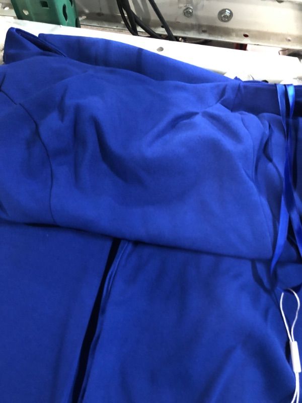 Photo 1 of BUPT Womens One Shoulder Sleeveless Prom Dress High Slit Elegant Dresses Large Royal Blue