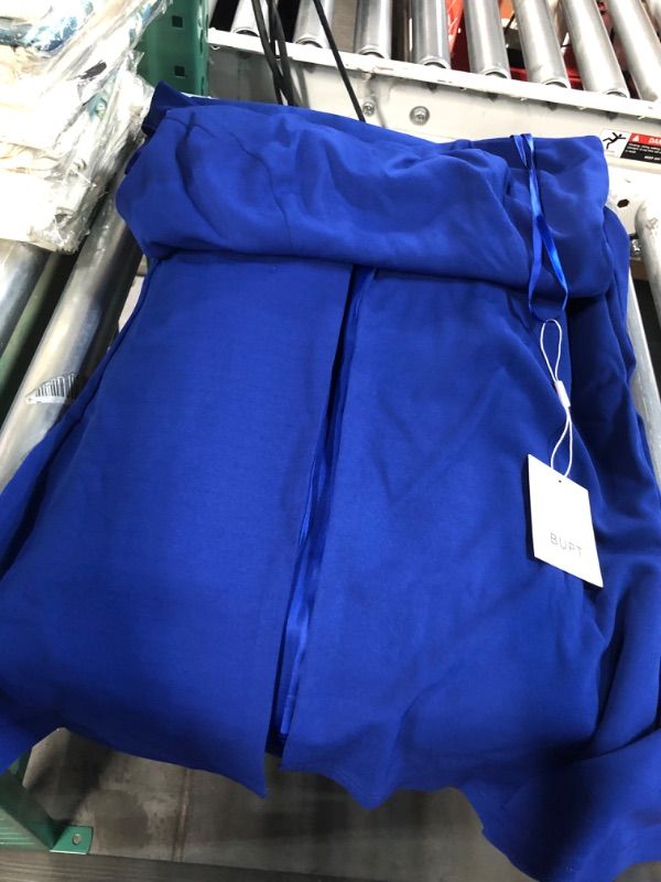 Photo 1 of BUPT Womens One Shoulder Sleeveless Prom Dress High Slit Elegant Dresses Large Royal Blue
