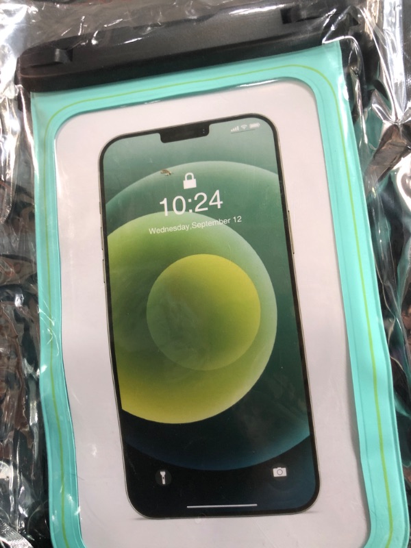 Photo 3 of [2 Pcs] Waterproof Phone Pouch Floating,, IPX8 Waterproof Dry Bag iPhone 14 Pro Max/ 13/12/ 11/ Galaxy S23 Ultra/ S2 - Black/Green