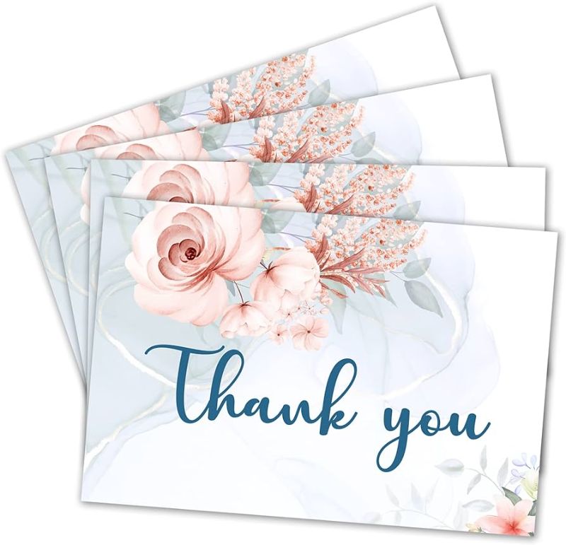 Photo 1 of ,Floral Baby Shower Thank You Cards, Greenery Theme For Baby Shower Party Celebration, Decorations, Supplies 50 