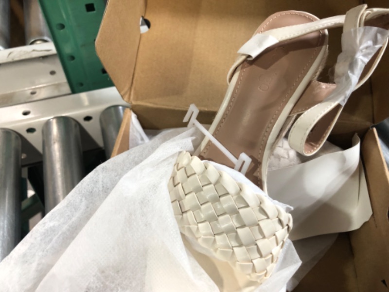 Photo 1 of Coutgo Women's Platform Wedge Sandals Ankle Strap Braided Espadrille Shoes 5.5 white