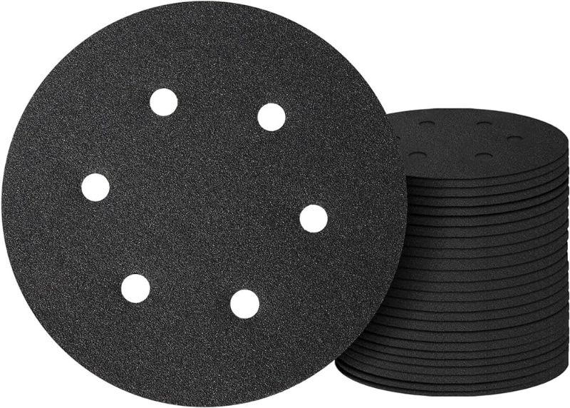 Photo 1 of  2 pack6 Inch 6-Hole 100 Grit Sanding Disc with Interface Pad, GOH DODD 25 Pieces Wet Dry Sandpaper Hook and Loop 