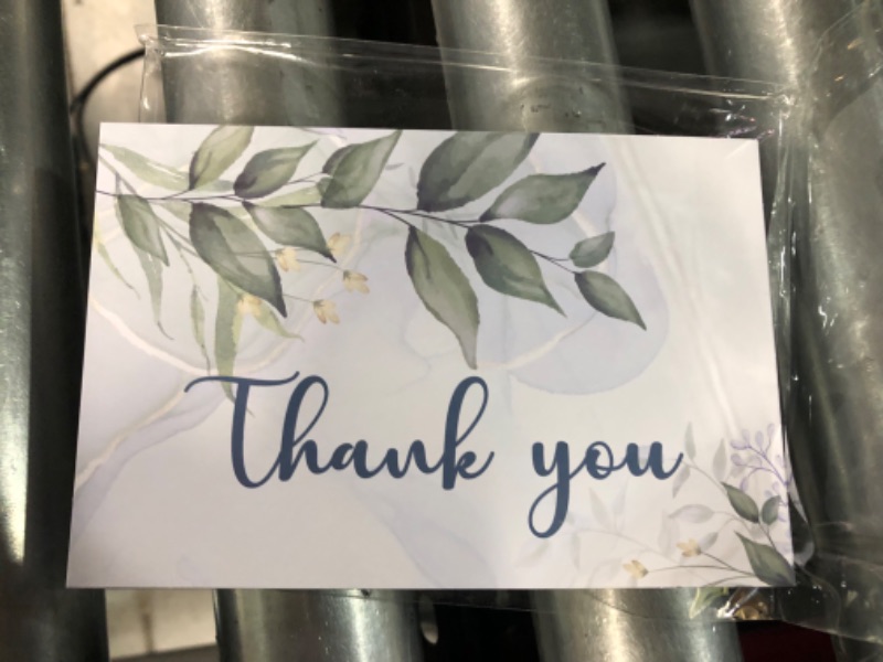 Photo 3 of 3 PACKS- Baby Shower Thank You Cards, Greenery Theme, 25 Postcards